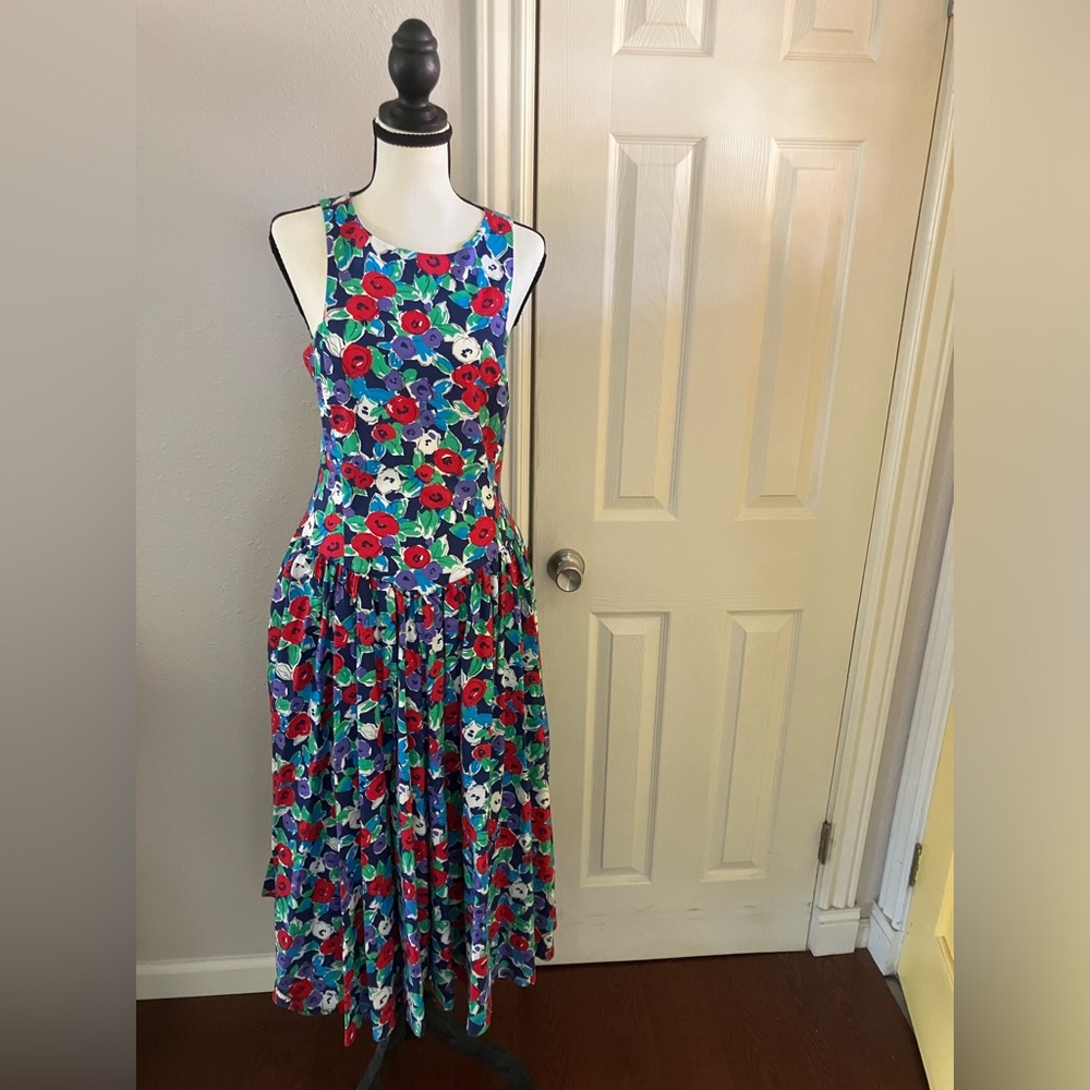 Vintage Robbie Bee Floral Smocked dress
